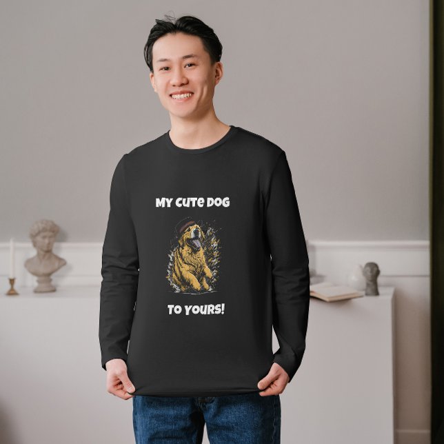 Från min Cute Hund till din gyllene kvarhållare T Shirt (My Cute Dog To yours)