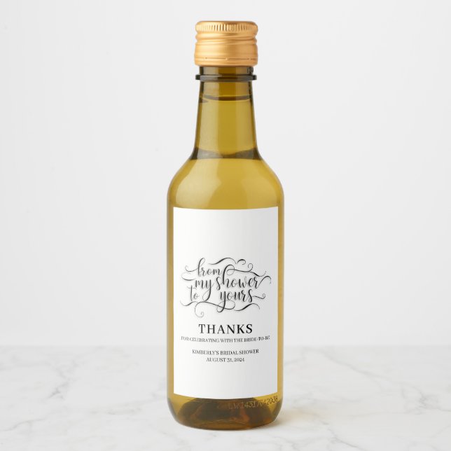 Från Min Dusch Till Din Hemlagade Duschgelsetikett Vinetikett (Framsida)