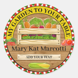 Från Min trädgårdsfarm Runt Klistermärke