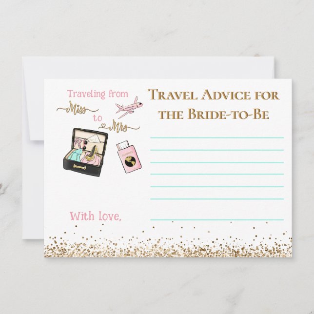 Från Miss till Mrs Möhippa Advice Game Anteckningskort (Framsida)