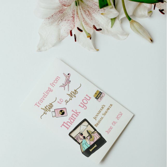 Från Miss till mrs Möhippa Journey Tack Vykort (Skapare uppladdad)