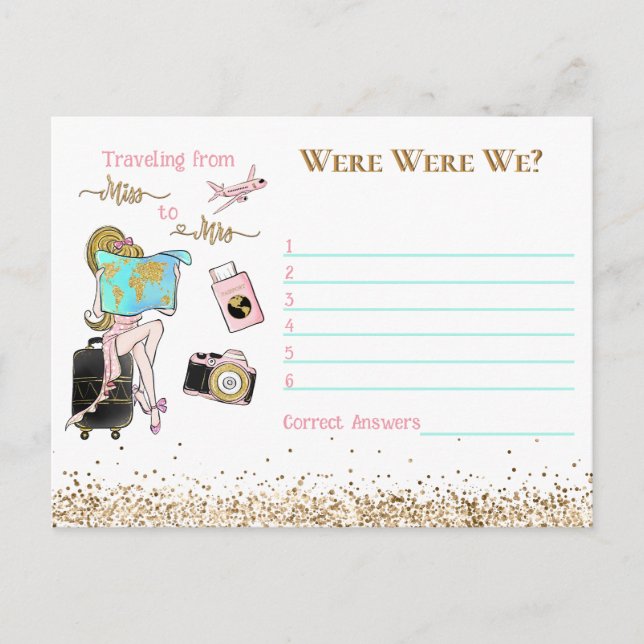 Från miss till mrs Möhippa var vi på väg? Vykort (Framsida)