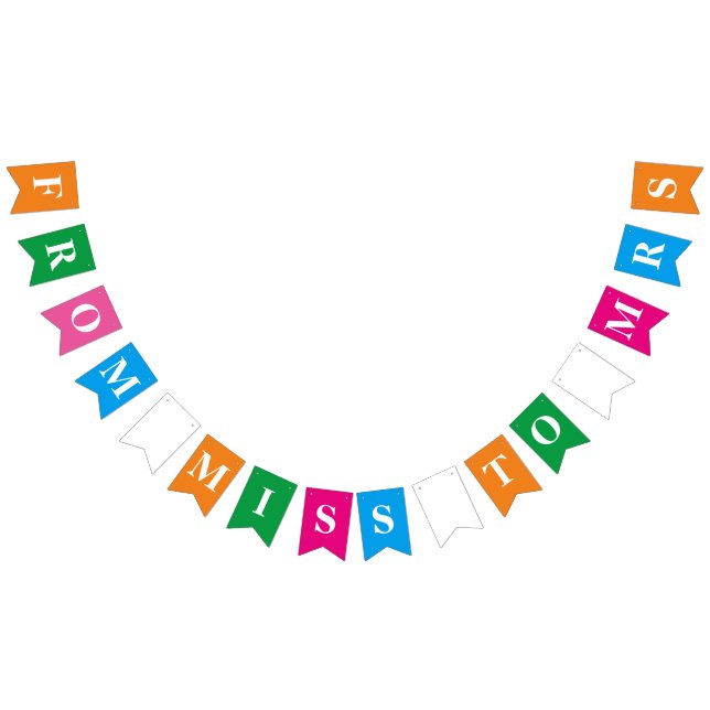 Från miss till Mrs. Vimplar (Alla)