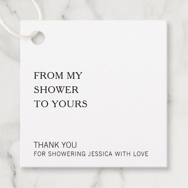 Från mitt bröllopsduschar till ditt Modern bröllop Gåvor Etiketter (Framsida)
