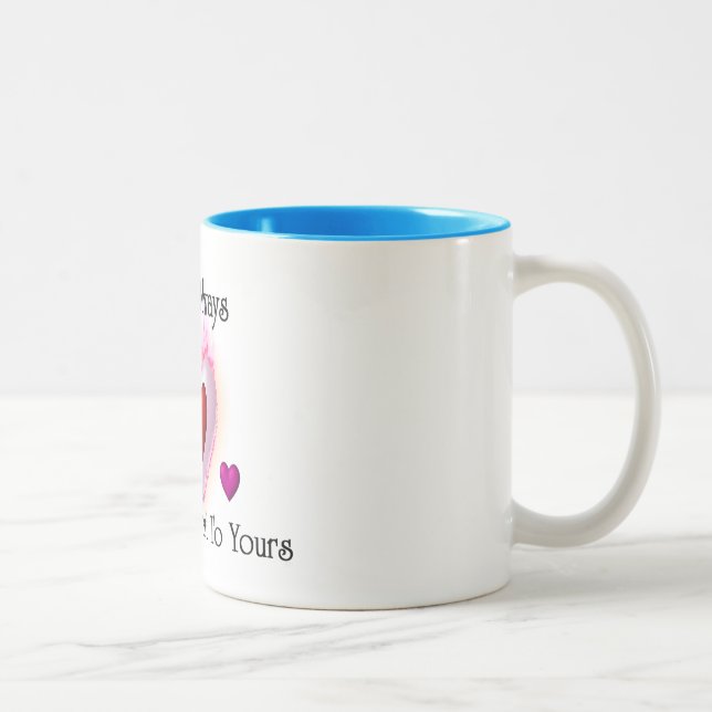 Från mitt hjärta till er två ton Mugg (Höger)