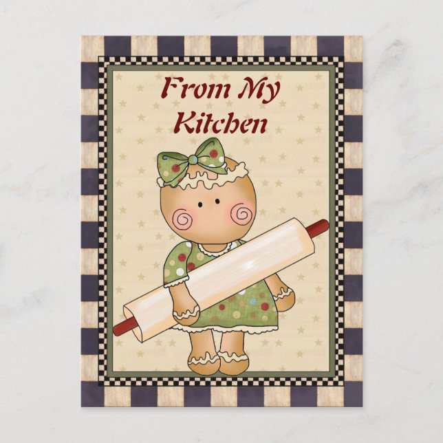 Från mitt kök - gingerbrödvykort vykort (Framsida)