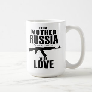 Från modern Ryssland med muggen för kärlek AK Kaffemugg