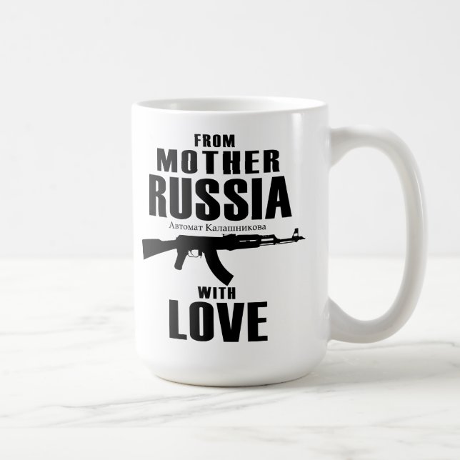 Från modern Ryssland med muggen för kärlek AK Kaffemugg (Höger)