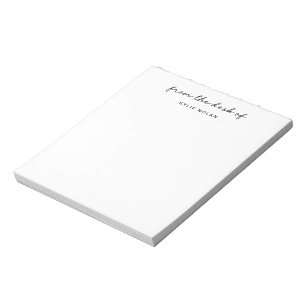 Från Monogram Script White Anteckningsblock