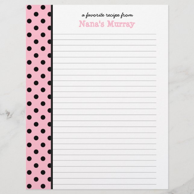 Från Nana Polka Dots receptsidia i köket (Framsida)