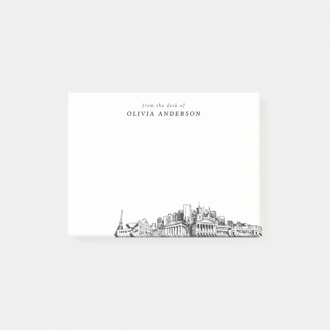 Från Nashville Skyline Personlig Post-it Block (Framsida)