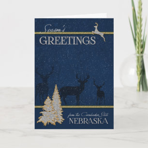 från Nebraska till Cornhusker State-jul Helgkort