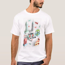 Från New York, med Kärlek-Brooklyn-mentalstaten T Shirt