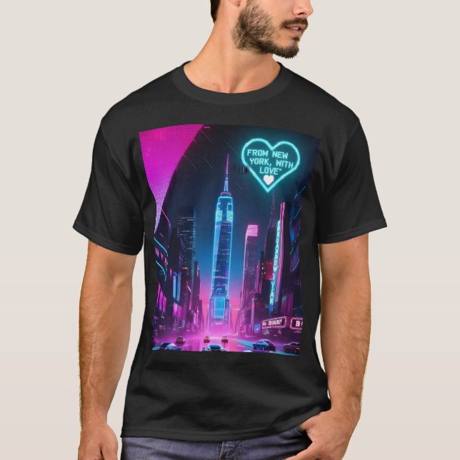 Från New York, med Kärlek - City Vibes T Shirt (Framsida)
