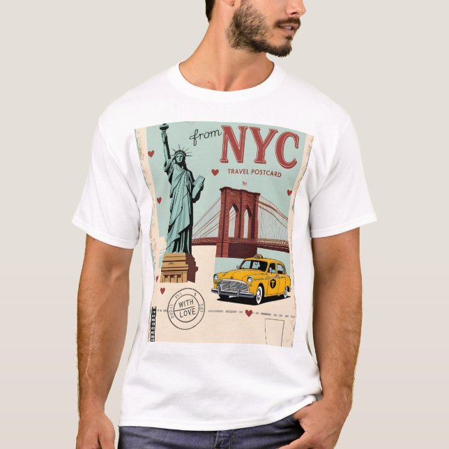 Från New York, med Kärlek - Coola Harlem i Uptown T Shirt (Framsida)