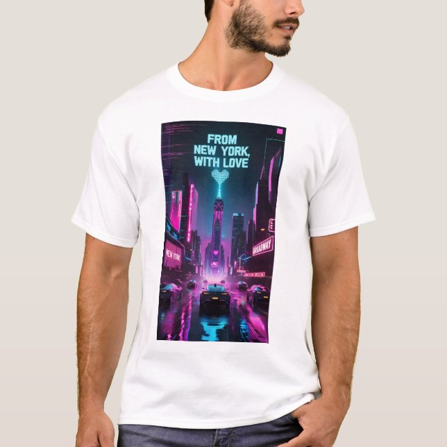 Från New York, med Kärlek - Femte Avenue Mood T Shirt (Framsida)
