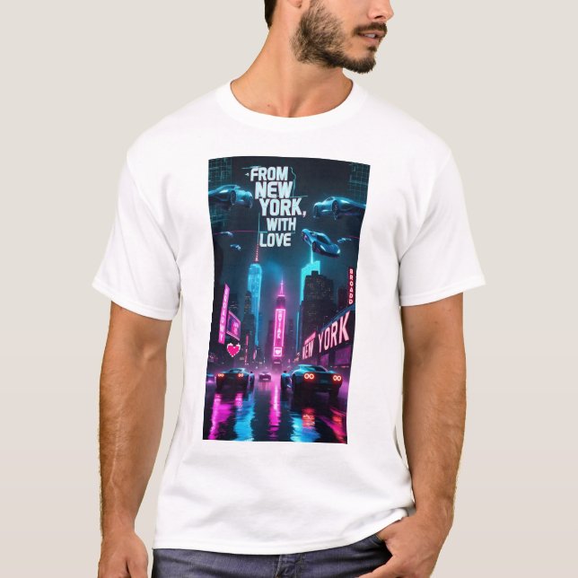Från New York, med Kärlek - Rainy Day Romantik T Shirt (Framsida)