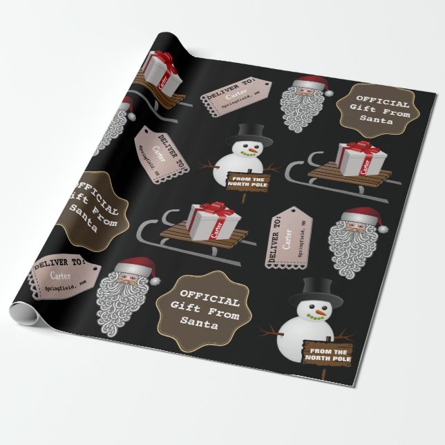 Från Nordpolens Personlig Santa Presentpapper (Utrullad)