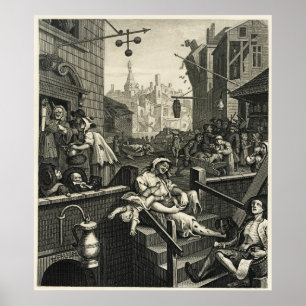 Från ölgata- och GinLane Poster