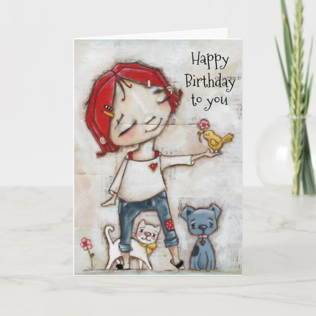 Från oss alla - födelsedagskort kort (Framsida)