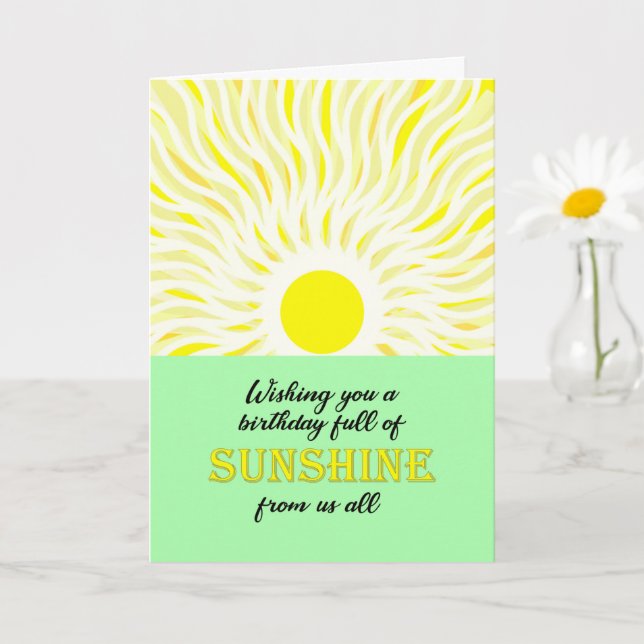 Från oss hela födelsedagen: Bright Sunshine Card Kort (Liten växt)