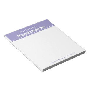 Från Pale Purple och Whites skrivbord Anteckningsblock