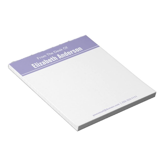 Från Pale Purple och Whites skrivbord Anteckningsblock (Vinklad)
