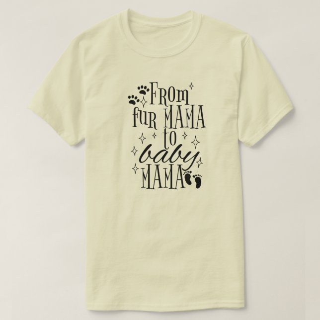 Från Päls Mamma till Baby Mamma Shirt, Gravid Reve T Shirt (Design framsida)