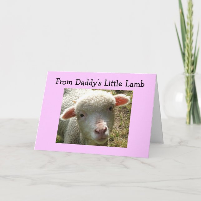 FRÅN PAPPOR LITTLE LAMB BIRTHDAY-KORT KORT (Framsida)