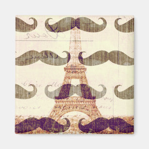 Från Paris med mustasch Magnet