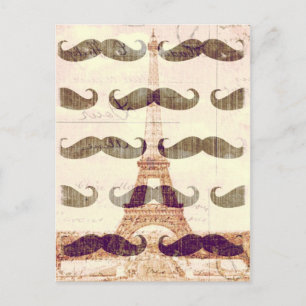 Från Paris med mustasch Vykort