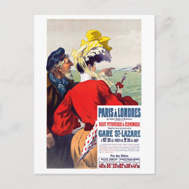 Från Paris till London Vykort (Framsida)