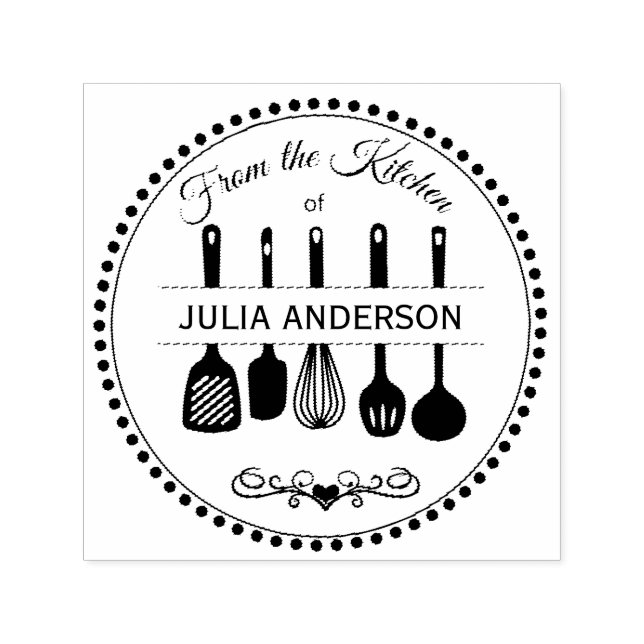 Från Personligen Kitchen Utensils Självfärgande Stämpel (Design)