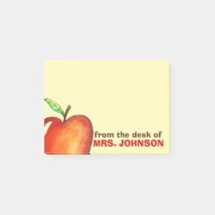 Från Personligen Red Apple, lärarens skrivbord Post-it Block