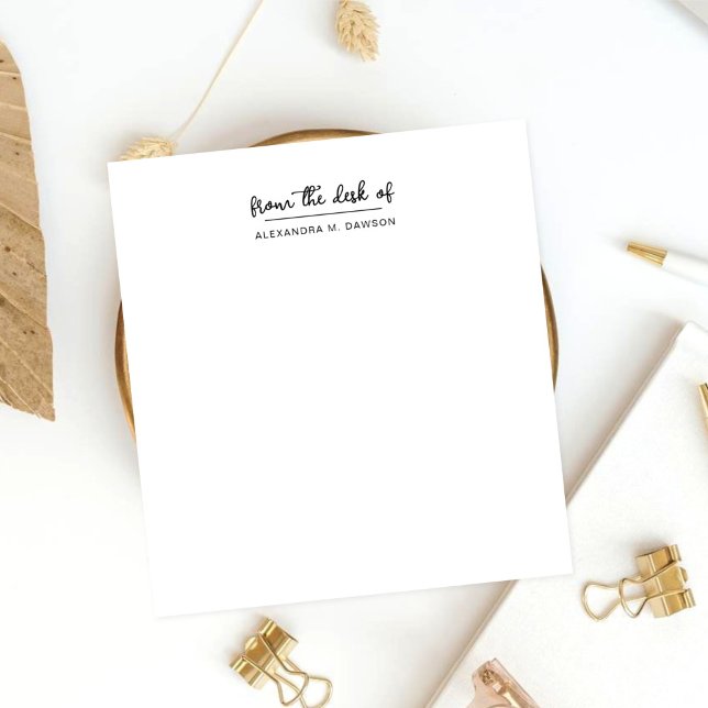 Från Personligens skrivbord, enkelt skript Namn Post-it Block (Skapare uppladdad)