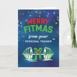 Från Personligt tränare Barbell Funny Merry Fitnes Kort