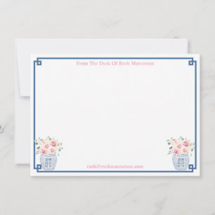 Från Preppy Navy och Blush Roses festbyrå Tack Kort