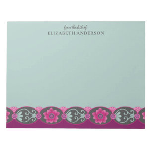 Från Pretty Teal Florals skrivbord Anteckningsblock