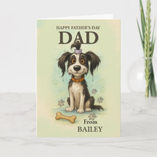 Från Quirky Hund Funny Fars dag Anpassningsbar Val Kort