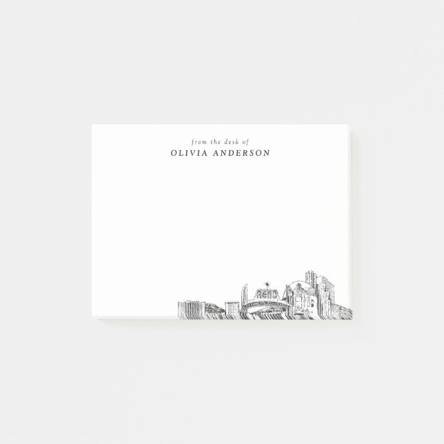 Från Reno Skyline-Personligens skrivbord Post-it Block (Framsida)