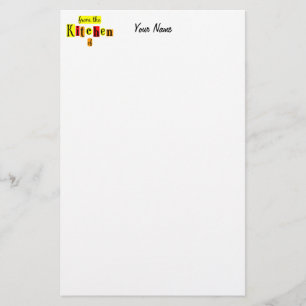 Från Retro Reds anpassade brevpapper kök