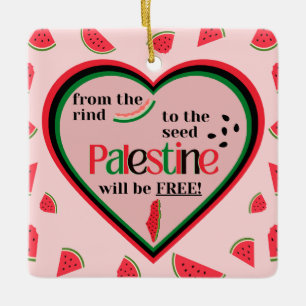 Från Rind till Seed Palestine kommer att vara frit Julgransprydnad Keramik
