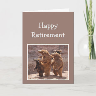 Från Roligt Bears Group Lycklig Pension Kort