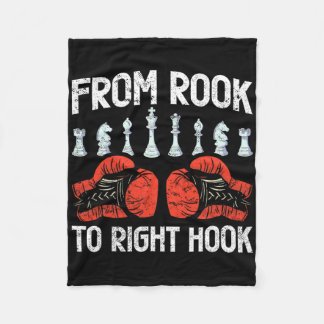 Från Rook till Höger Krok Chess Boxing Fusion Fleecefilt