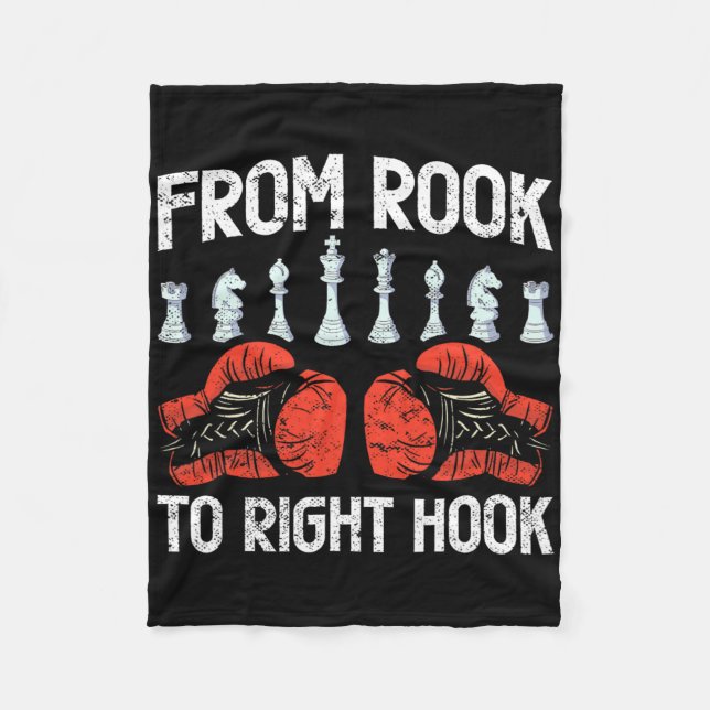 Från Rook till Höger Krok Chess Boxing Fusion Fleecefilt (Framsidan)