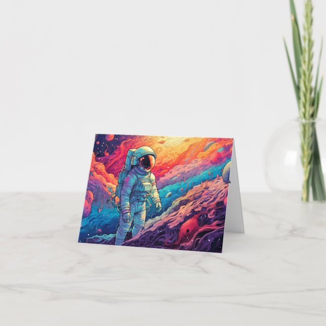 Från rymden och bortom Teckning-födelsedagen Kort (Framsida)