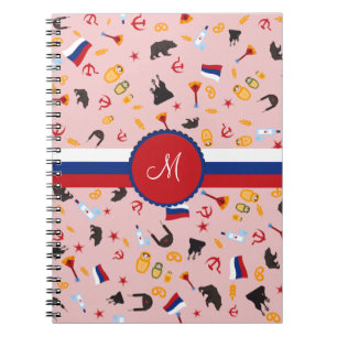 Från Ryssland med Kärlekryssmonogramen Anteckningsbok Med Spiral