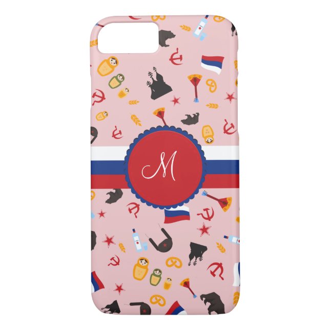 Från Ryssland med Kärlekryssmonogramen Case-Mate iPhone Skal (Baksida)