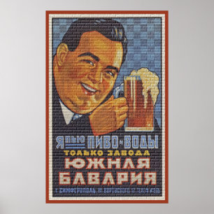 Från Ryssland med öl Poster