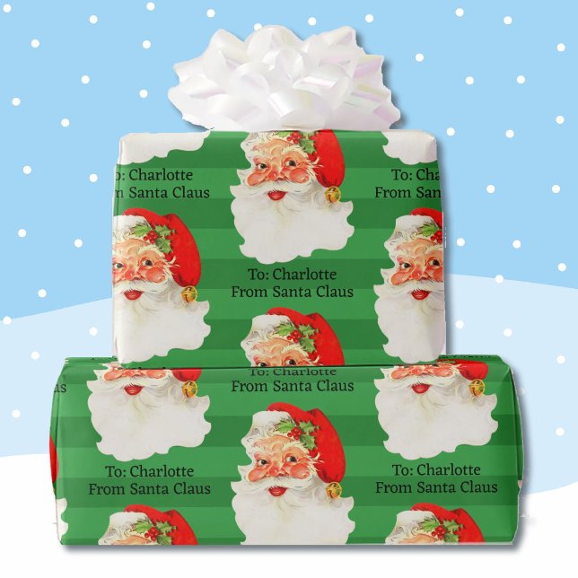 Från Santa Add Child's Namn Easy Read Young Kids Presentpapper (Skapare uppladdad)